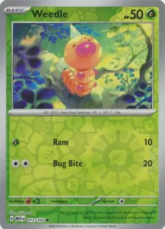 Weedle 013/165 (SV: Scarlet & Violet 151)  - Reverse Holofoil | Good Games Adelaide SA