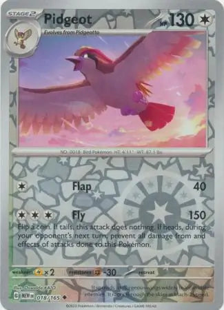 Pidgeot 018/165 (SV: Scarlet & Violet 151)  - Reverse Holofoil | Good Games Adelaide SA