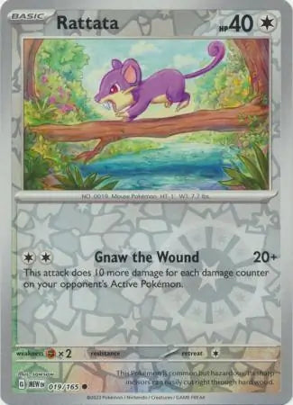 Rattata 019/165 (SV: Scarlet & Violet 151)  - Reverse Holofoil | Good Games Adelaide SA