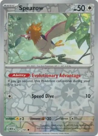 Spearow 021/165 (SV: Scarlet & Violet 151)  - Reverse Holofoil | Good Games Adelaide SA