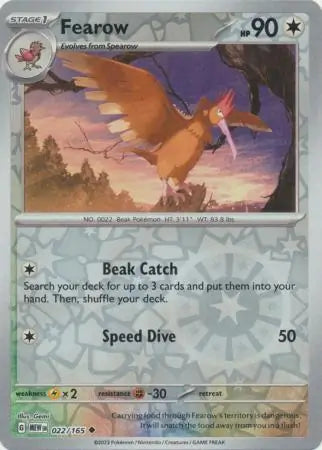 Fearow 022/165 (SV: Scarlet & Violet 151)  - Reverse Holofoil | Good Games Adelaide SA