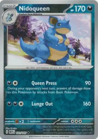 Nidoqueen 031/165 (SV: Scarlet & Violet 151)  - Reverse Holofoil | Good Games Adelaide SA