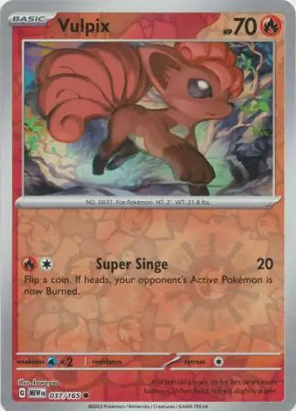 Vulpix 037/165 (SV: Scarlet & Violet 151)  - Reverse Holofoil | Good Games Adelaide SA