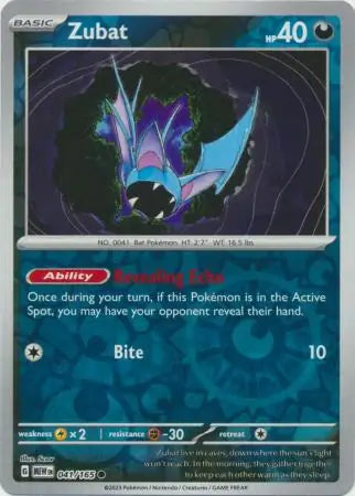 Zubat 041/165 (SV: Scarlet & Violet 151)  - Reverse Holofoil | Good Games Adelaide SA