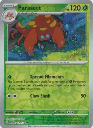 Parasect 047/165 (SV: Scarlet & Violet 151)  - Reverse Holofoil | Good Games Adelaide SA