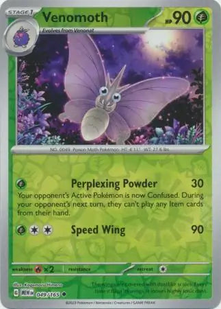 Venomoth 049/165 (SV: Scarlet & Violet 151)  - Reverse Holofoil | Good Games Adelaide SA