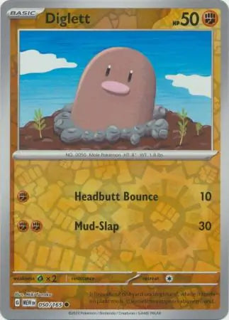 Diglett 050/165 (SV: Scarlet & Violet 151)  - Reverse Holofoil | Good Games Adelaide SA