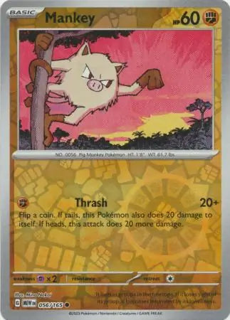 Mankey 056/165 (SV: Scarlet & Violet 151)  - Reverse Holofoil | Good Games Adelaide SA