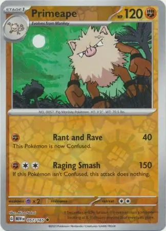 Primeape 057/165 (SV: Scarlet & Violet 151)  - Reverse Holofoil | Good Games Adelaide SA
