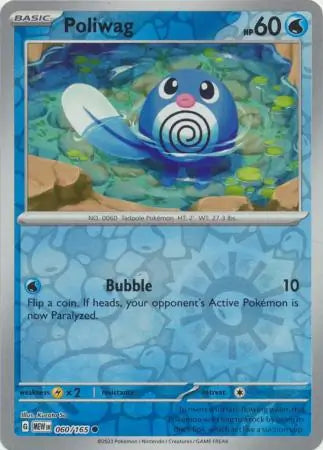 Poliwag 060/165 (SV: Scarlet & Violet 151)  - Reverse Holofoil | Good Games Adelaide SA