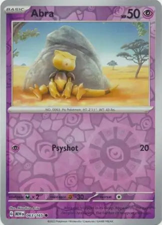 Abra 063/165 (SV: Scarlet & Violet 151)  - Reverse Holofoil | Good Games Adelaide SA