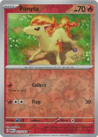 Ponyta 077/165 (SV: Scarlet & Violet 151)  - Reverse Holofoil | Good Games Adelaide SA