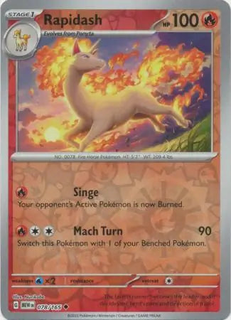 Rapidash 078/165 (SV: Scarlet & Violet 151)  - Reverse Holofoil | Good Games Adelaide SA