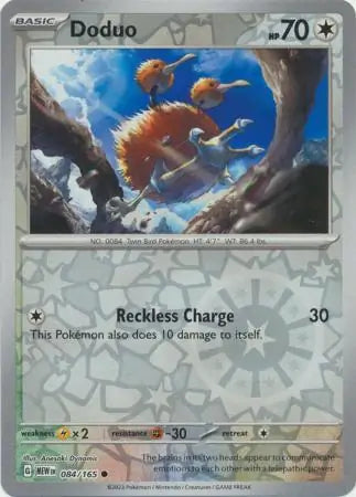 Doduo 084/165 (SV: Scarlet & Violet 151)  - Reverse Holofoil | Good Games Adelaide SA
