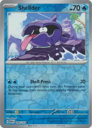 Shellder 090/165 (SV: Scarlet & Violet 151)  - Reverse Holofoil | Good Games Adelaide SA