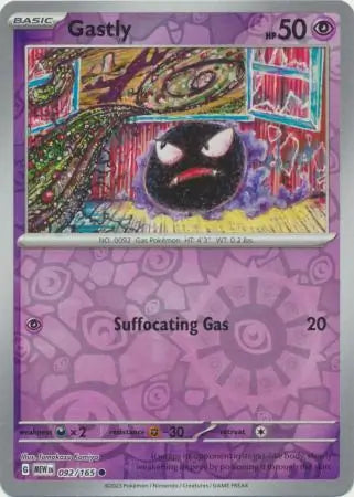Gastly 092/165 (SV: Scarlet & Violet 151)  - Reverse Holofoil | Good Games Adelaide SA