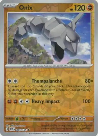 Onix 095/165 (SV: Scarlet & Violet 151)  - Reverse Holofoil | Good Games Adelaide SA