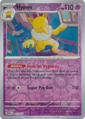 Hypno 097/165 (SV: Scarlet & Violet 151)  - Reverse Holofoil | Good Games Adelaide SA