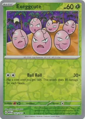 Exeggcute 102/165 (SV: Scarlet & Violet 151)  - Reverse Holofoil | Good Games Adelaide SA