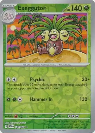 Exeggutor 103/165 (SV: Scarlet & Violet 151)  - Reverse Holofoil | Good Games Adelaide SA