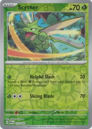 Scyther 123/165 (SV: Scarlet & Violet 151)  - Reverse Holofoil | Good Games Adelaide SA