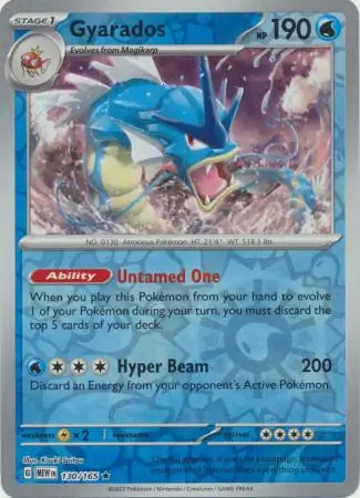 Gyarados 130/165 (SV: Scarlet & Violet 151)  - Reverse Holofoil | Good Games Adelaide SA