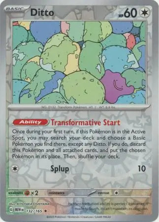 Ditto 132/165 (SV: Scarlet & Violet 151)  - Reverse Holofoil | Good Games Adelaide SA