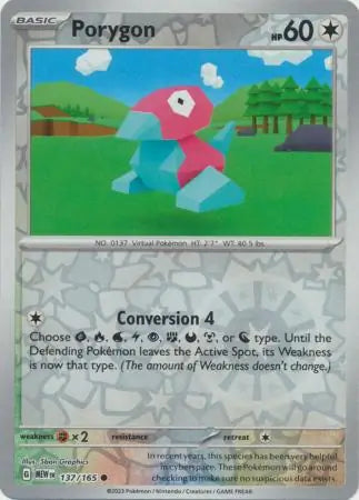 Porygon 137/165 (SV: Scarlet & Violet 151)  - Reverse Holofoil | Good Games Adelaide SA