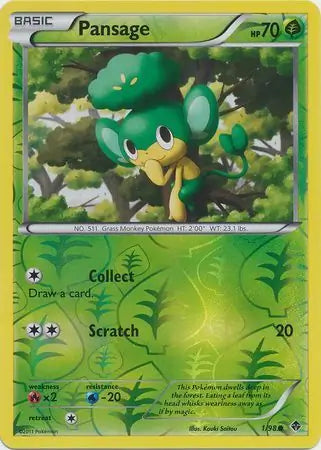 Pansage 1/98 (Emerging Powers)  - Reverse Holofoil | Good Games Adelaide SA