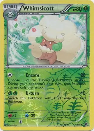Whimsicott 12/98 (Emerging Powers)  - Reverse Holofoil | Good Games Adelaide SA