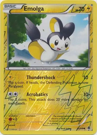 Emolga 32/98 (Emerging Powers)  - Reverse Holofoil | Good Games Adelaide SA