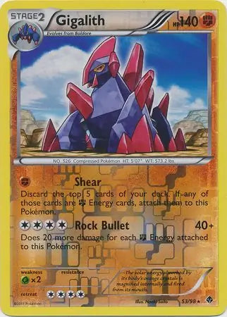 Gigalith 53/98 (Emerging Powers)  - Reverse Holofoil | Good Games Adelaide SA