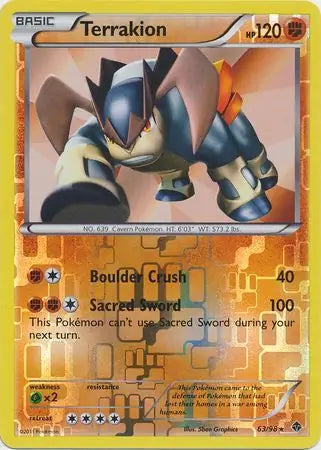 Terrakion 63/98 (Emerging Powers)  - Reverse Holofoil | Good Games Adelaide SA