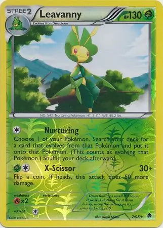 Leavanny 7/98 (Emerging Powers)  - Reverse Holofoil | Good Games Adelaide SA