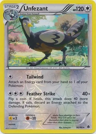 Unfezant 82/98 (Emerging Powers)  - Reverse Holofoil | Good Games Adelaide SA