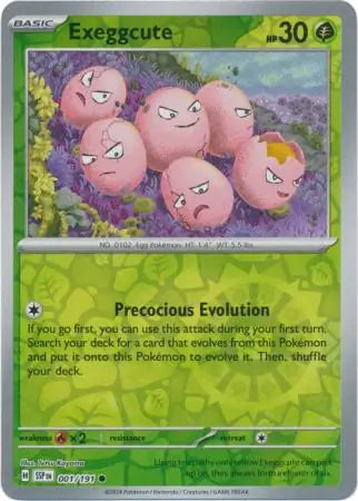 Exeggcute 001/191 (SV08: Surging Sparks)  - Reverse Holofoil | Good Games Adelaide SA
