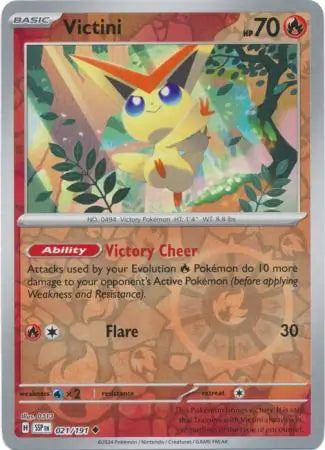 Victini 021/191 (SV08: Surging Sparks)  - Reverse Holofoil | Good Games Adelaide SA