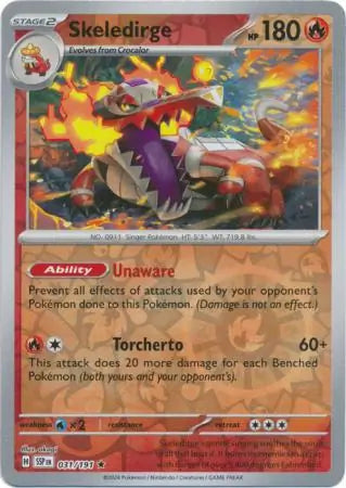 Skeledirge 031/191 (SV08: Surging Sparks)  - Reverse Holofoil | Good Games Adelaide SA