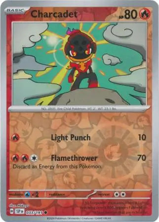 Charcadet 033/191 (SV08: Surging Sparks)  - Reverse Holofoil | Good Games Adelaide SA
