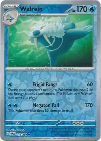 Walrein 045/191 (SV08: Surging Sparks)  - Reverse Holofoil | Good Games Adelaide SA