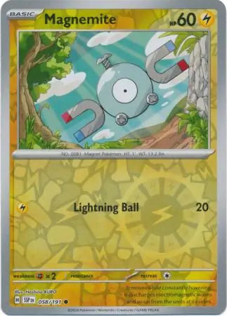 Magnemite 058/191 (SV08: Surging Sparks)  - Reverse Holofoil | Good Games Adelaide SA