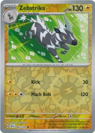 Zebstrika 063/191 (SV08: Surging Sparks)  - Reverse Holofoil | Good Games Adelaide SA