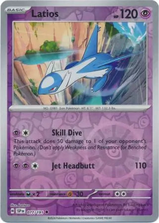 Latios 077 191 077/191 (SV08: Surging Sparks)  - Reverse Holofoil | Good Games Adelaide SA