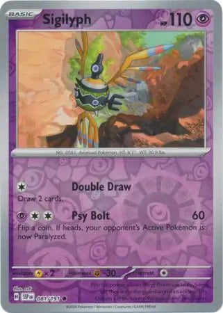 Sigilyph 081/191 (SV08: Surging Sparks)  - Reverse Holofoil | Good Games Adelaide SA