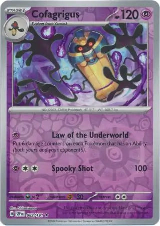 Cofagrigus 083/191 (SV08: Surging Sparks)  - Reverse Holofoil | Good Games Adelaide SA