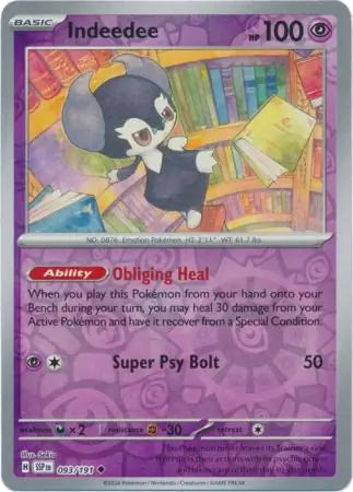 Indeedee 093/191 (SV08: Surging Sparks)  - Reverse Holofoil | Good Games Adelaide SA