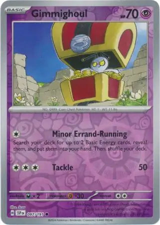Gimmighoul 097/191 (SV08: Surging Sparks)  - Reverse Holofoil | Good Games Adelaide SA