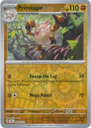 Primeape 099/191 (SV08: Surging Sparks)  - Reverse Holofoil | Good Games Adelaide SA