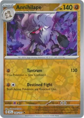 Annihilape 100/191 (SV08: Surging Sparks)  - Reverse Holofoil | Good Games Adelaide SA