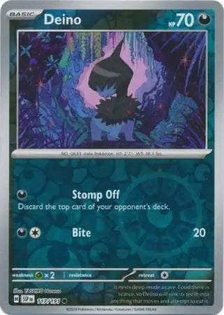 Deino 117/191 (SV08: Surging Sparks)  - Reverse Holofoil | Good Games Adelaide SA